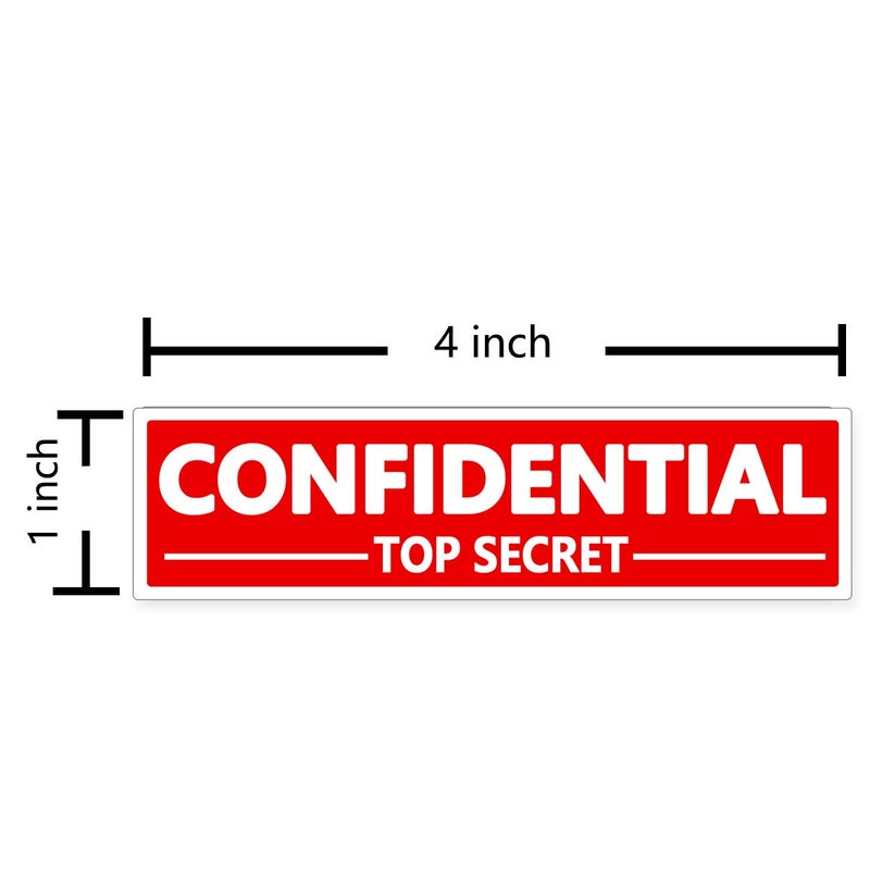 Top label Confidential Stickers,File Handling Instructions Stickers Labels,4x1 Inch,500 Pcs Per Pack - Image 2